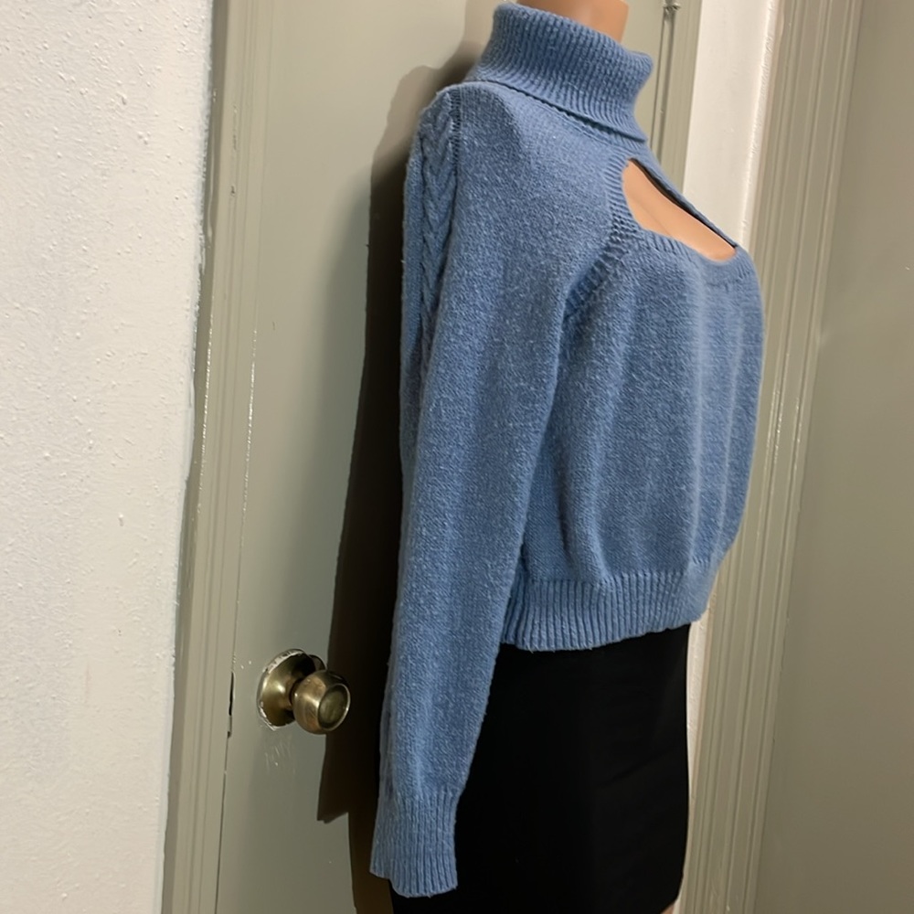 Shein Essnce Solid Turtleneck Cut Out Sweater Siz… - image 5
